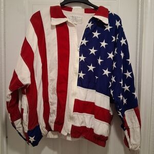 American Flag Zip-Up Jacket - Stars & Stripes
